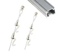 Adjustable Picture Rail Hanging Hooks & Wire WallMounted Picture Track System for Frames & Mirrors 160cm (5.2ft) Silver Cord Ideal for Home Decor
