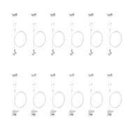 Adjustable Picture Rail Hanging System 2 Types of Screw Hook , 6.6 ft (2 m) Invisible Clear Wire Loop, 33 lb (15 kg) Max Load, White Molding Hooks Art Frame Displaying Hanger(Transparent, 12 Pack)