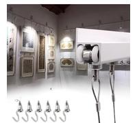 Adjustable Picture Rail Hanging System for Artwork and Mirrors, Gallery Track with Professional Hangers and Hooks, Ideal for Drywall and Museum-Quality Decor