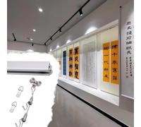 Adjustable Picture Rail Hooks Kit - Gallery Hanging System for Bedroom & Office Double Rail Supports 132lbs Max Load 60" Track with 0.5m Cable Perfect for Framed Artwork.