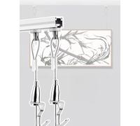 Adjustable Picture Rail Track 30-70 Inch, Flexible Art Gallery Photo Display System, Wall Hanging Frame Exhibit Kit with 56" Track & 300cm Cable for Home Decor