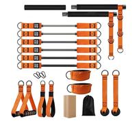 Adjustable Pilates Bar Kit with Elastic Bands | Portable Gym Equipment for Whole Body Workout, Muscle Strengthening & Shaping | Suitable for Men and Women