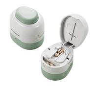 Adjustable Pill Cutter Splitter for Small and Tiny Pills - Multi Pill Splitter with Centering Device, Stainless Steel Blade for 1/2 or 1/4 Cuts (Green)
