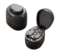 Adjustable Pill Cutter Splitter for Small and Tiny Pills - Multi Pill Splitter with Centering Device, Stainless Steel Blade for 1/2 or 1/4 Cuts (Black)