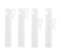 Adjustable Pinch Pleat Hook ZZLZX 16PCS Plastic Ratchet System Adjustable Pinch Pleated Curtain Drapery Pin Hooks, White Curtain Plastic Adjusting Hook