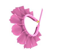Adjustable Pink Shower Cap Waterproof TPE Ear Protector | Lightweight Easy to Wear, for Babies, Bathing Hair Wash Shield, Bathroom Safety Use