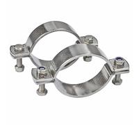 Adjustable Pipe Bracket Clamp 304 Stainless Steel 2 Pcs Split Ring Hanger 25-133mm(51 57mm)
