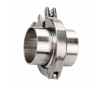 Adjustable Pipe Clamp,1pcs Stainless Steel Quick Fitting Joint Set, 12.7mm-19mm Sanitary Grade Clamp, 25.4mm 34mm 40mm 50.5mm Tri Clamp Quick Fitting Connector (Size : 19-50.5)(12.7 40)