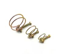 Adjustable Pipe Clamp Double Wire Hose Clip - 10Pcs Plumbing Fasteners, 16 Sizes for Secure Connections and Easy Installation