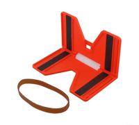 Adjustable Pipe Spirit Level for Pipes, Plastic with 90 Degree Function and Elastic Band for Concrete, Wood and Plastic Pipes, Orange, 108 x 124 x 79 mm (A)