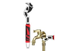 Adjustable Pipe Wrench - Plumbing Plier Tool, Hex Nut Spanner, Silver Metal | Adjustable Plumbing Spanner - Wide Jaw Opening Tool - Professional Pipe Repair Solution - Slip-Joint Hand Tool - Sturdy Steel