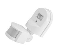 Adjustable PIR Body Motion Infrared Sensor Detector Light Bulb Switch with Installation screws(White)