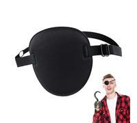 Adjustable Pirate Patch - Soft Cover for Adults and Children, Breathable Reusable Protector | Classic Black for Costume Dress Up, Vision Training, Or Medical Healing Support, Flexible