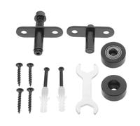 Adjustable Pivot Hinge for Room Dividers, Black Spring Loaded Hardware | Cold-rolled Steel and Aluminium Alloy Construction, Reversible Swivel Arm, Precision Bearing, for Folding Partitions