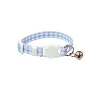 Adjustable Plaid Cat Collars Breakaway Checkered Kitten Collar Gingham Small Dog Collar Cute Safety Pet Collars Decorative Female Puppy Collar with Bell for Birthday Christmas Pink Green