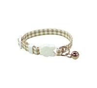 Adjustable Plaid Cat Collars Breakaway Checkered Kitten Collar Gingham Small Dog Collar Cute Safety Pet Collars Decorative Female Puppy Collar with Bell for Birthday Christmas Pink Green