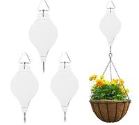 Adjustable Plant Pulley Retractable Hanging Planters Flower Basket Hook Hanger for Gardening Pot and Outdoor Birds Feeders in Different Height Lower and Raise Pack of 3 Pieces(White)