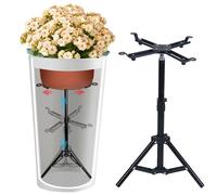 Adjustable Plant Risers for Inside Pots, 12-22" Rise Planter Inserts for Large Pots, Planter Lift Insert Pot Filler for Indoor Outdoor Tall Taper Planters Containers (4.3-8.6" Adjustable Top & Base)