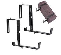 Adjustable Planter Bracket - Adjustable Window Box Holder, Heavy Duty Metal Support Hooks | Secure Flower Pot Hanging Rack, Fits Balcony Fence Railing, Strong Outdoor Garden Brackets for Window Boxes