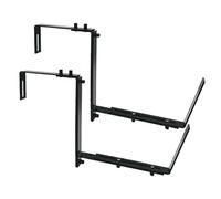 Adjustable Planter Brackets - 2PCS Metal Railing Flower Box Holder, Heavy Duty Support System, Durable Rust Resistant Build, Secure Mount Design | Deck Railing Outdoor Fence Patio Balcony Accessories