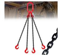 Adjustable Plate Lifting Clamps for Steel, Heavy Duty Horizontal & Vertical Plate Clamp with Lifting Chain Sling, Overhead Lifting Sling for Construction & Industrial Use