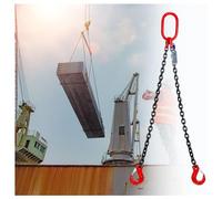 Adjustable Plate Lifting Clamps for Steel, Heavy Duty Horizontal & Vertical Plate Clamp with Lifting Chain Sling, Overhead Lifting Sling for Construction & Industrial Use