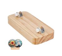 Adjustable Plate Stand, Stained Glass Display Holder, Wooden Base Picture Stand with Foldable Design, Tabletop Rack, Art Display Holder with Elegant Style, Home Shelf Cabinet Gallery Trade Show