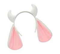 Adjustable Plush Goat Ears Headpiece For Themed Event Role Play Stage Shows Travel Friendly Furry Head Accessories Short Plush Sheep Horns Performances