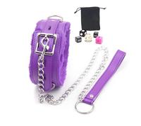 Adjustable Plush Neck Practice Accessory with Glow-in-the-Dark Dice for Bedroom Games-ukhlH008 (A-Purple)