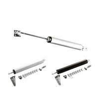 Adjustable Pneumatic Door Closer - Spring-Loaded 100° Positioning Stop Buffer Closing Device for Smooth Operation - Ideal for Home Office & Commercial Use (Coffee)