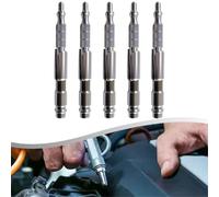 Adjustable Pocket Air Blow Set of 5, Aluminum Alloy Air Flow Pen with Knurled Nozzle for Precise Air Control, 1/4" for NPT Connector, 4.25" Compact