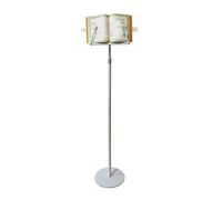 Adjustable Podium Book Stand with Pa Clips Height 115-145CM t for Laptops Cookboo Projectors White Color Ideal for Reading & Presentats