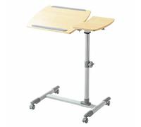 Adjustable Podium Stand with Wheels and Tiltable Desktop for Lectures, Church, Weddings & Classrooms - Portable Public Speaking Solution
