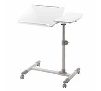 Adjustable Podium Stand with Wheels and Tiltable Desktop for Lectures, Church, Weddings & Classrooms - Portable Public Speaking Solution