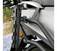 Adjustable Pole Mount Bike Fishing Rod Holder,Secures Fishing Pole to Bicycle,Easy to Mount,Fish Poles Holder for Bike Rack with Mounts Clamp for Boat, Cart, Motorcycle, ATV & Beach Car (Black)