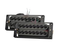Adjustable Pole Piece 8-String Electric Guitar Humbucker Pickup Coil Splitting Four Conduct With Shield Cable(B+N A)