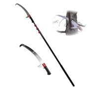 Adjustable Pole Tree Pruner, Manual Extendable Branch Saw, Long Reach Pruning Shears, High Branch Cutter (18ft/5.4m)