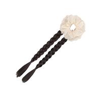 Adjustable Ponytail Wigs Double Braids Synthetic Fiber Hair Extension Secure Elastic Loop for Active Use Double Braided Ponytail Wigs