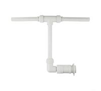 Adjustable Pool Fountain Dual Spray Waterfall Sprayer for Inground Pools - White PVC Garden Feature 40cm