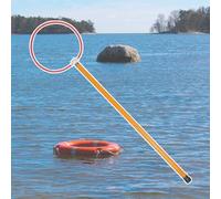 Adjustable Pool Safety Hook with 14ft Extension Pole - Lifesaving Rescue Equipment for Round Ring Pools, Water Parks & Beaches - Essential Safety Tool for Emergency Situations