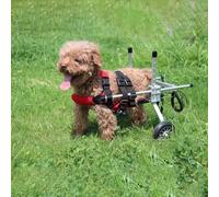 Adjustable Portable Dog Wheelchair & Cat Stroller, 2-Wheel li Aid for Small Pets, Travel-Friendly Pet Trolley, S-L Size, Red, Perfect for Did Pets
