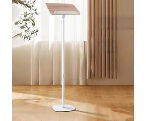 Adjustable Portable Floor Standing Conference Podium with Angled Top for Churches, Offices, Schools - Public Speaking Stand