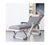 Adjustable Portable Folding Lounge Chair - 5-Position Recliner for Beach Patio Pool and Camping with Pillow & Armrests (Color: F)