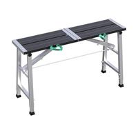 Adjustable Portable Folding Scaffolding Work Platform - Heavy-Duty Scaffold Ladder Stool, Carbon Steel, 300kg Capacity, Height Adjustable for Home & Professional Use
