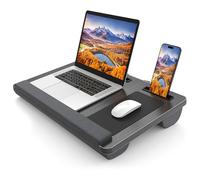 Adjustable Portable Lap Laptop Desk, with Wrist Rest Mouse Pad Tablet & Phone Holder, Fits up to 17" Laptop lap desk for Work from Home, Study, Writing & Gaming