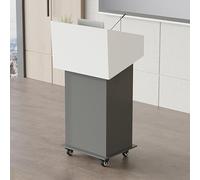 Adjustable Portable Lectern with Wheels 46" Height Easy Assembly Podium for Classrooms Churches Concerts SpesSturdy Design Gray h Ideal for Events