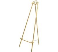 Adjustable Portable Metal Easel Stand, 53 Inch Lightweight Display Stand for Painting, Sketching, Exhibition, Wedding Posters, Gold Finish, Perfect for Artists and Events
