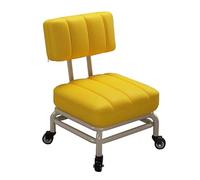 Adjustable Portable Mini Rolling Stool with Backrest - Comfortable Small Stool on Wheels for Kitchen, Library, Garage, Pottery & More - Versatile Seating Solution for Home & Office!