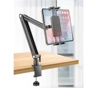 Adjustable Portable Monitor Stand 15.6" - 360° Rotating Base Tall Tablet Desk Arm Holder Stand for iPad Air/Pro/Mini Swivel Flexible Bed Clamp Mount Soporte para Tablet/Monitor Portatil/Ereader