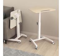 Adjustable Portable Podium Stand for Classrooms & Seminars Height 29.9" - 43.7" Mobile Lectern for College Home & Boardroom - Maple Finish Lightweight &